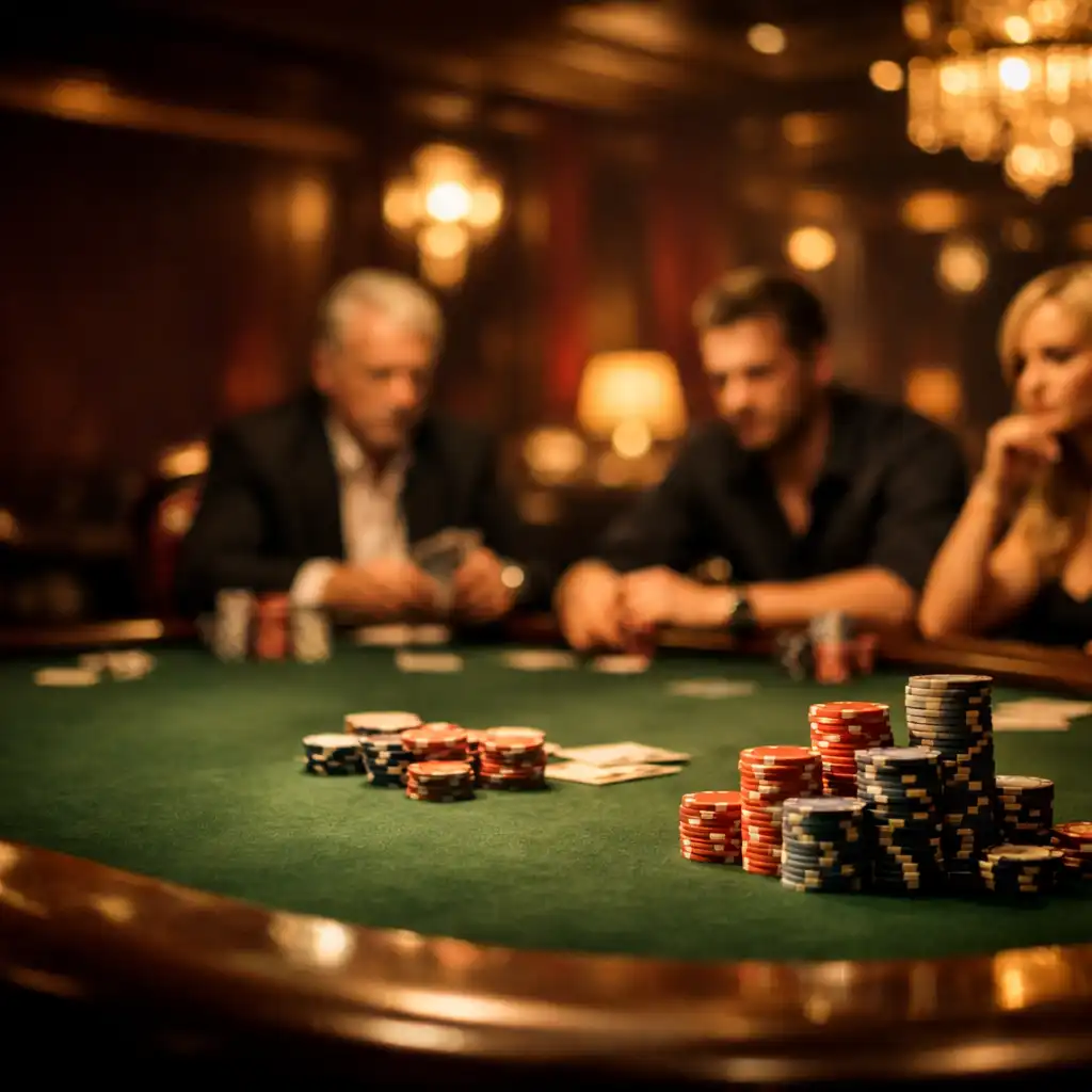 Luxusní pokerový stůl v českém kasinu